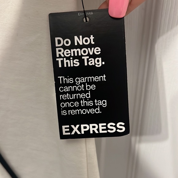 Express White Zipper Dress - Picture 4 of 4